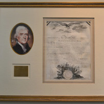 President Thomas Jefferson Signed Naval Appointment Feb 13th, 1809.